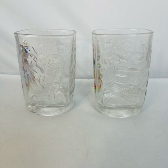 McDonalds Vintage 2000s Walt Disney World Mickey Mouse Kingdom Glasses Set Of 2. - Picture 5 of 7